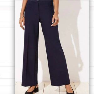 LOFT Wide Leg Trousers in Navy